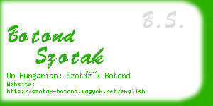 botond szotak business card